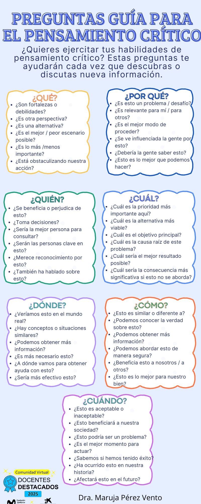 PREGUNTAS PENSAMIENTO CRITICO