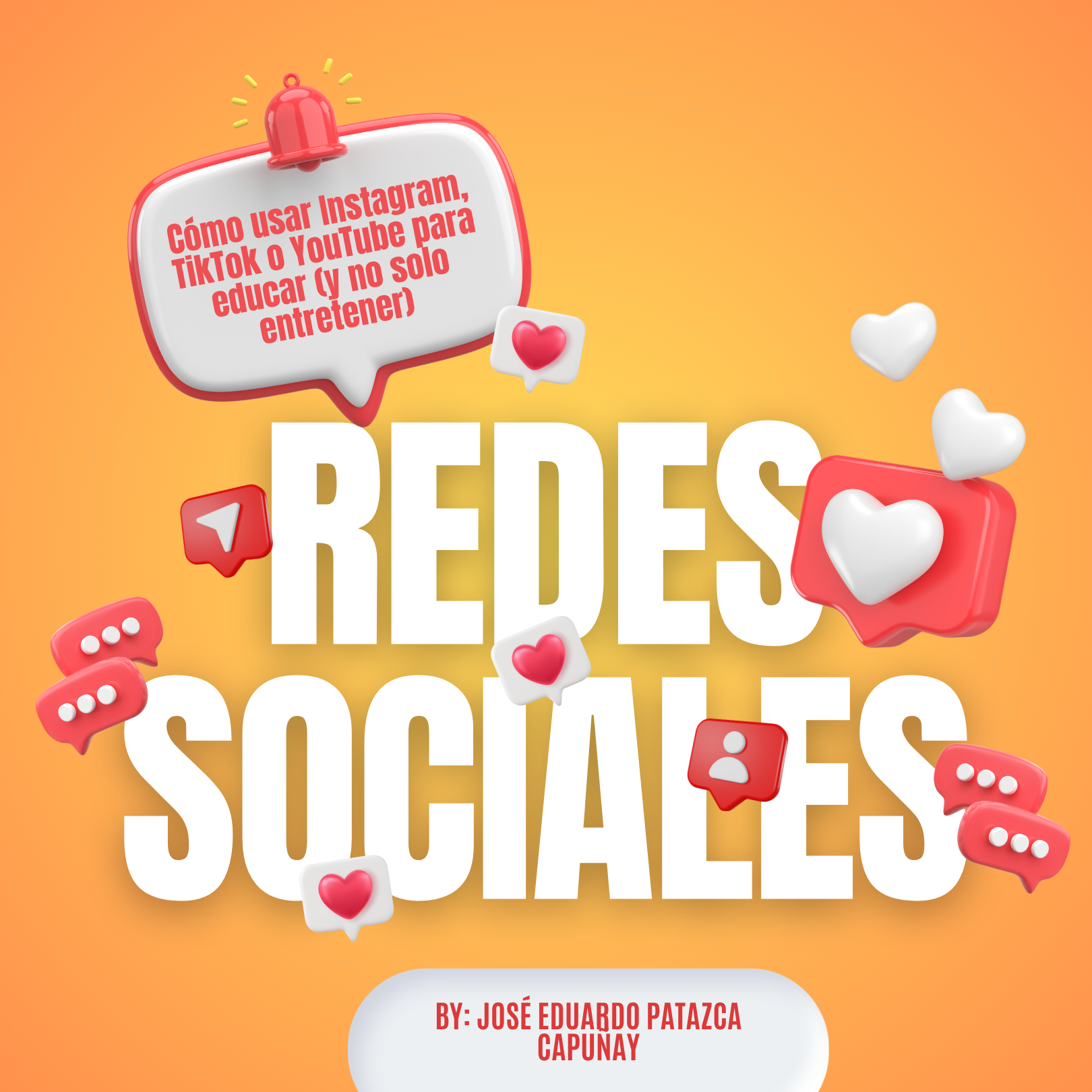 Post de Instagram Día de las Redes Sociales Moderno Rojo y Amarillo